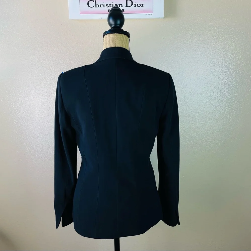 T Tahari Women Blazer Suit Jacket Classic Formal Work Jacket Black Size 8 - Picture 4 of 12